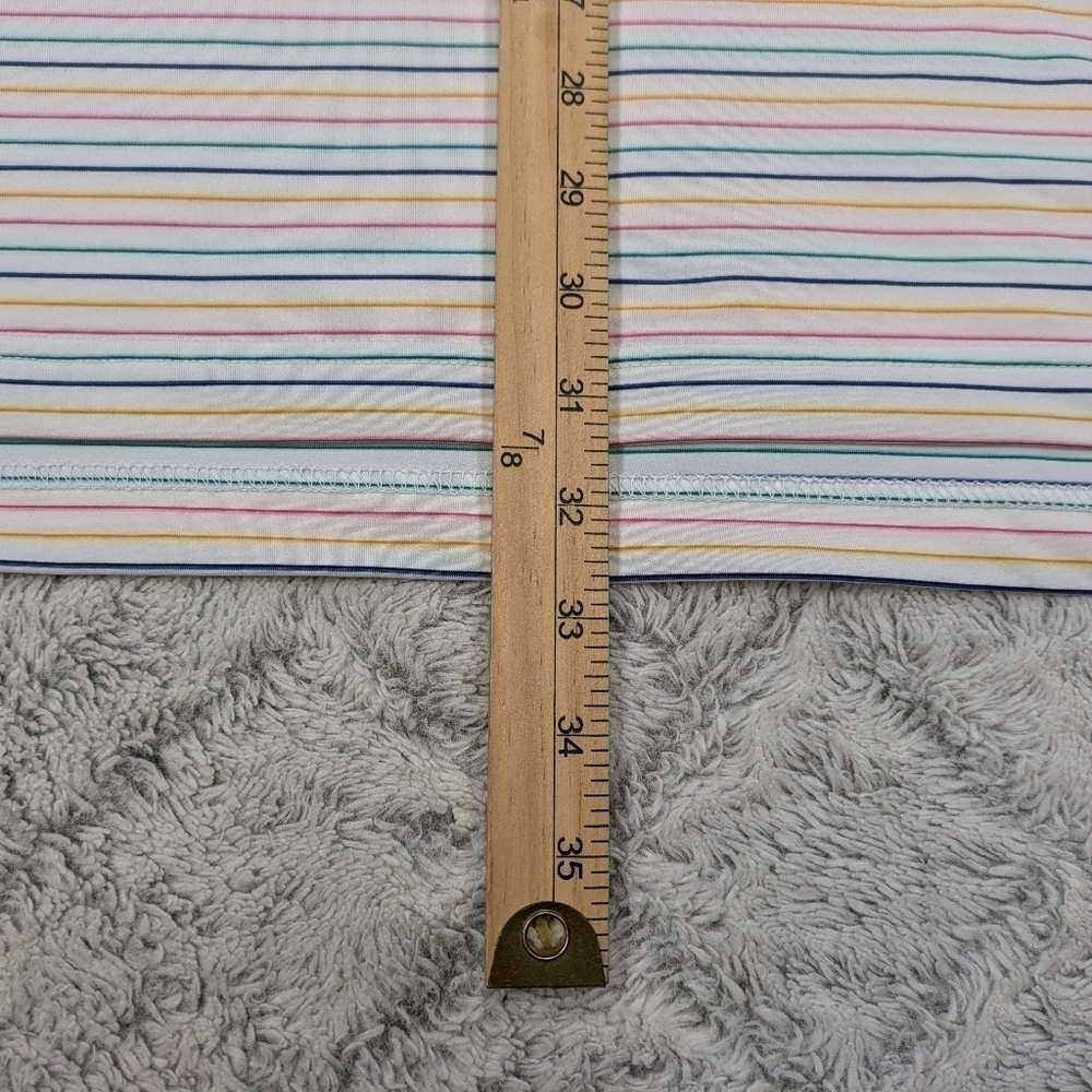 Turtleson Polo Shirt Men's XL White Dylan Stripe Multi Performance Golf Logo - Picture 6 of 7